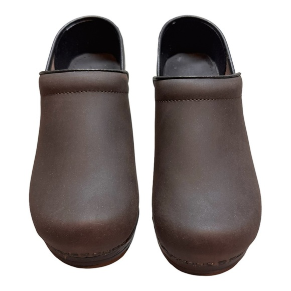 Klagn Swedish Professional Oiled Leather Clogs in Brown NIB - Picture 1 of 9